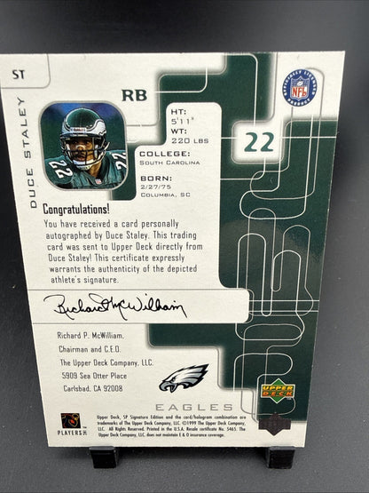 1999 SP Signature Edition - Signatures Duce Staley #ST (AU)