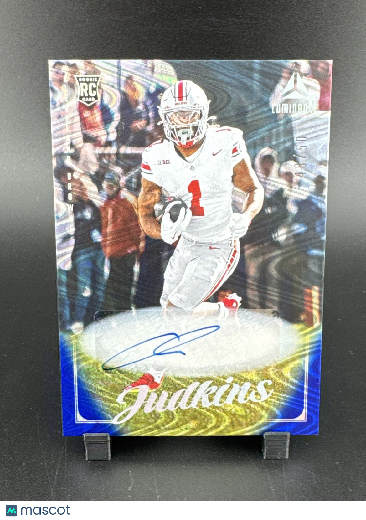 2025 Panini Luminance - Rookies Quinshon Judkins #110 Blue Autographs /50...