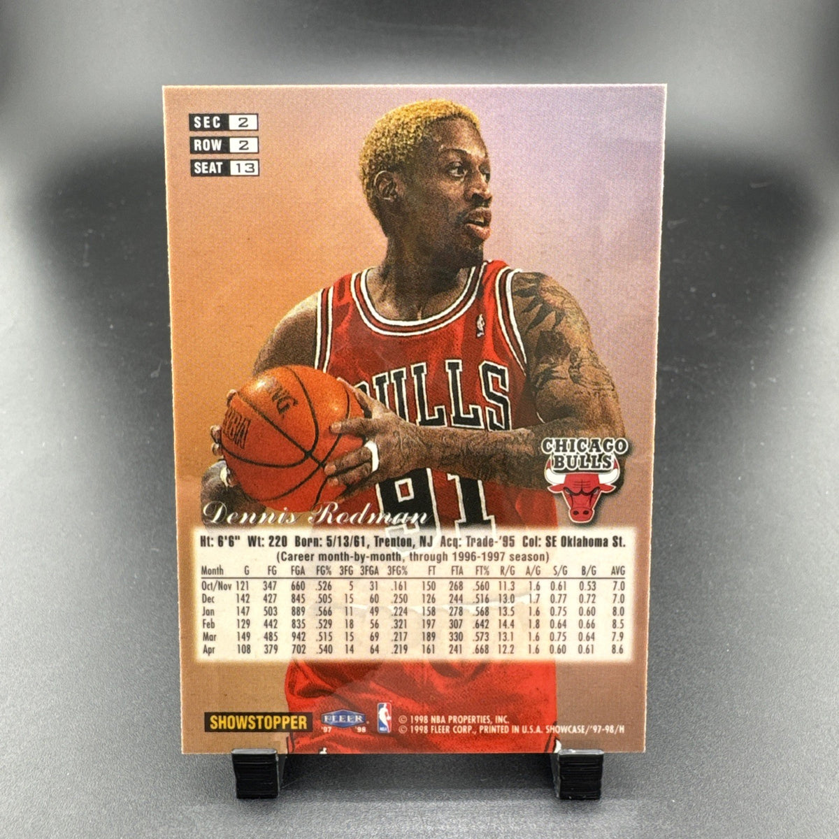 1997-98 Flair Showcase - Dennis Rodman #13 Row 2