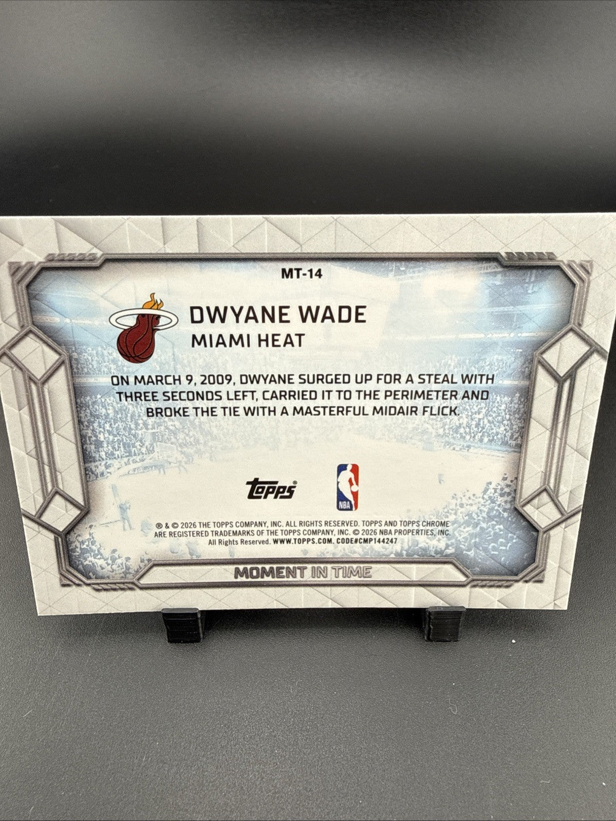 2025-26 Topps Chrome Update - Dwayne Wade Moment In Time Purple /75