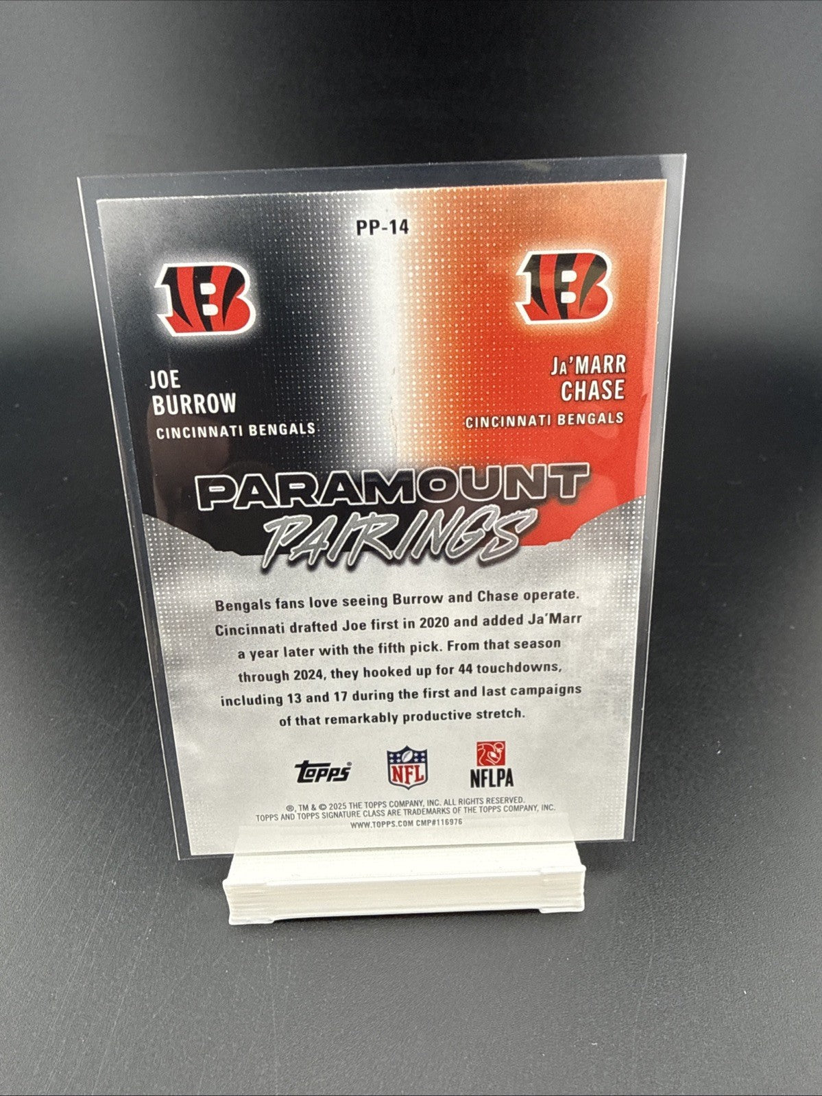 Topps Composite 2025 Paramount Pairings PP-14 Joe Burrow Ja'Marr Chase /175