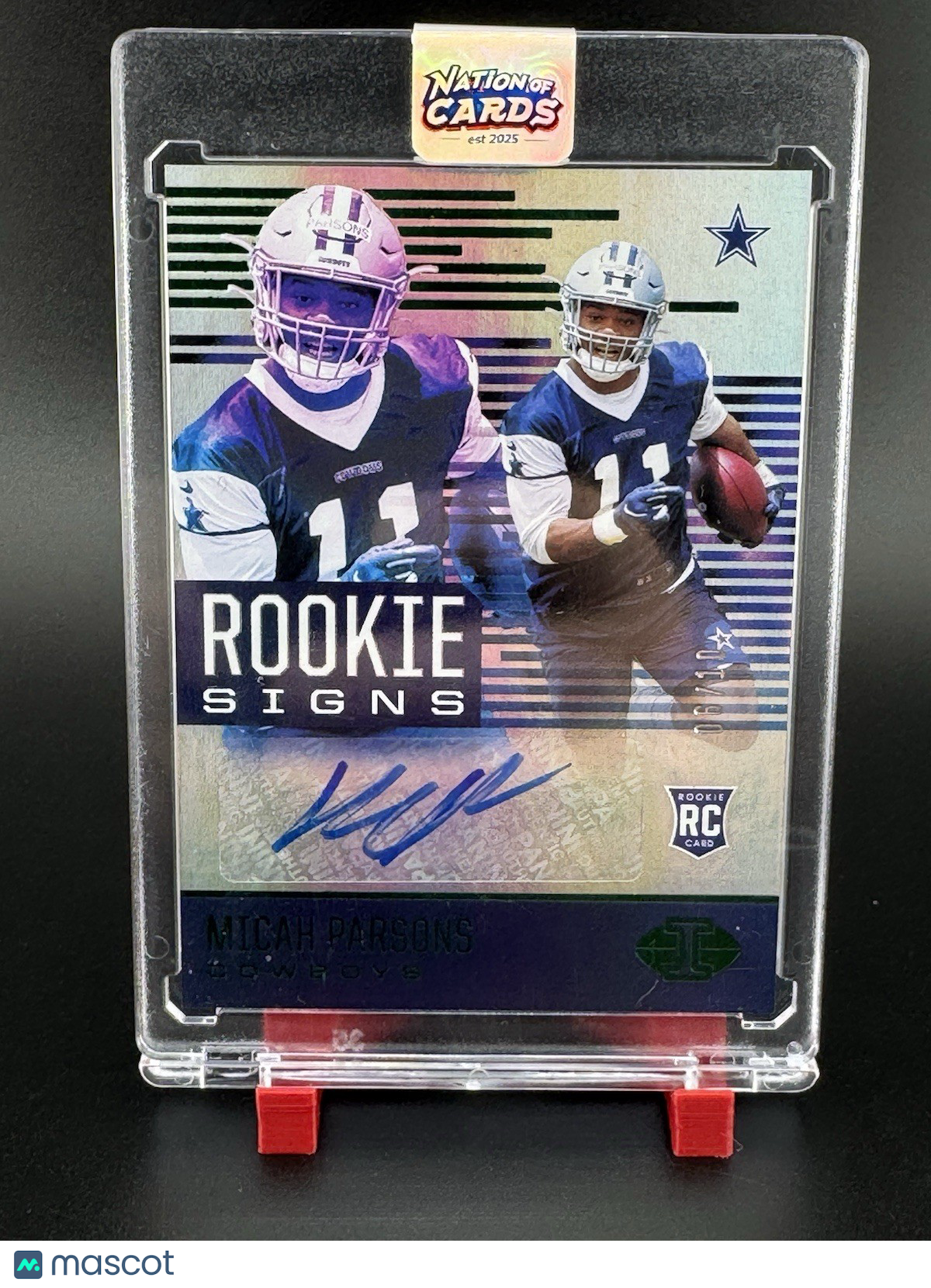 Micah Parsons 2021 Illusions Rookie Kings Auto Green /10 #RS-MP  RC Packers