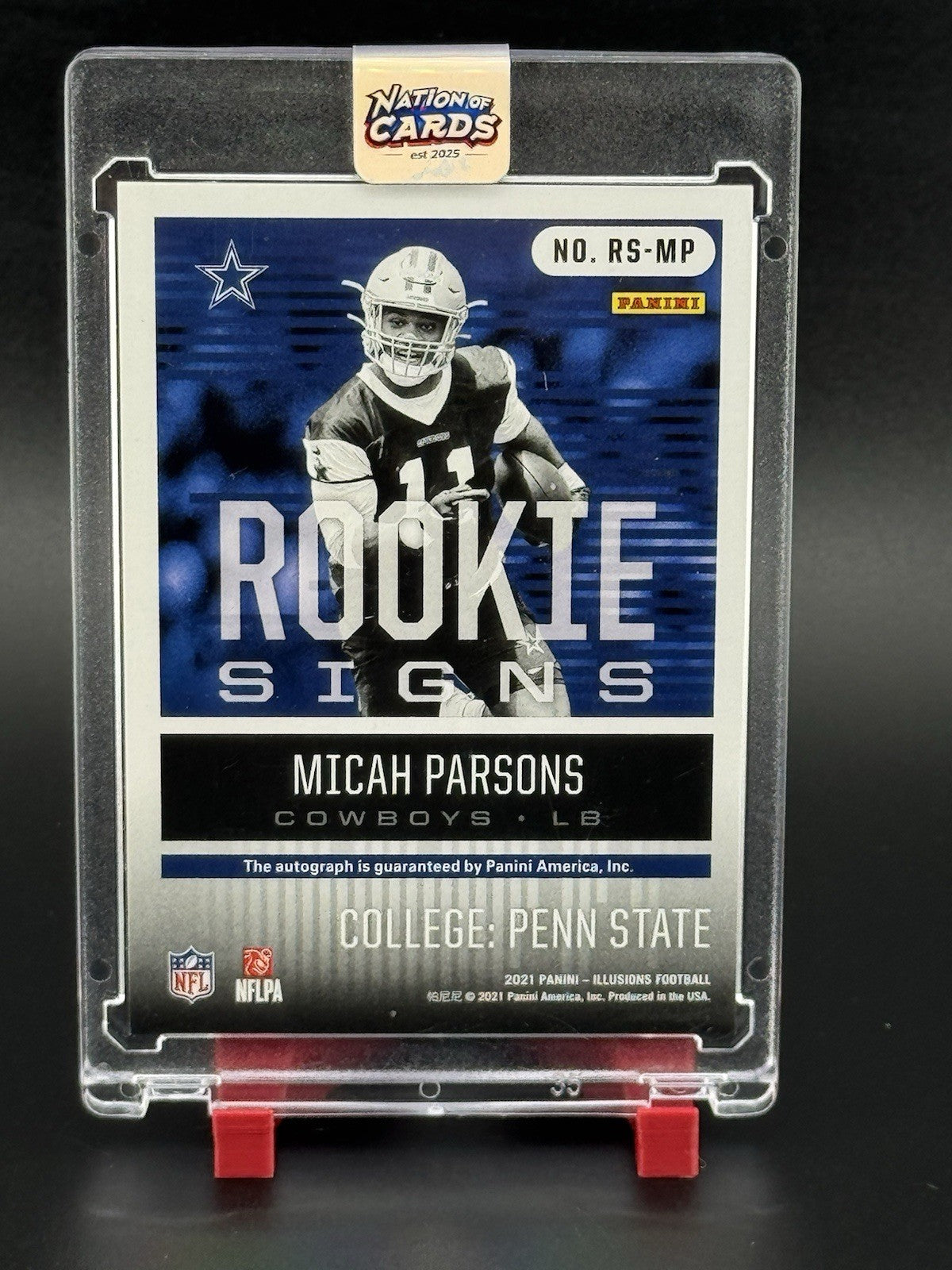 Micah Parsons 2021 Illusions Rookie Kings Auto Green /10 #RS-MP  RC Packers
