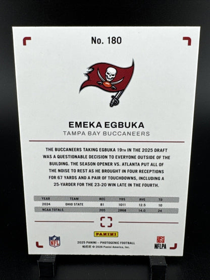 2025 Panini Photogenic - Rookies Emeka Egbuka #180 Orange /65 (RC)