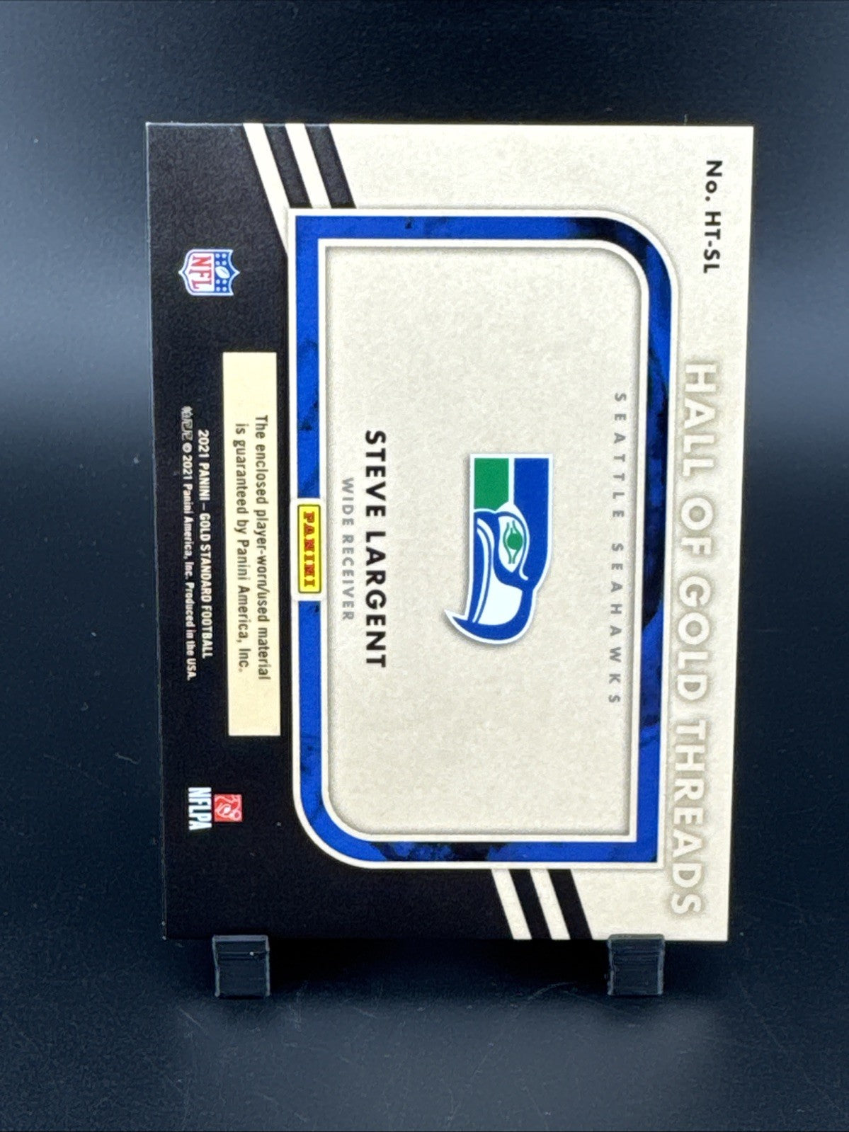2021 gold standard steve largent hall of gold  patch /49!