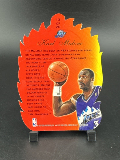 1996-97 Flair Showcase - Hot Shots Karl Malone #13