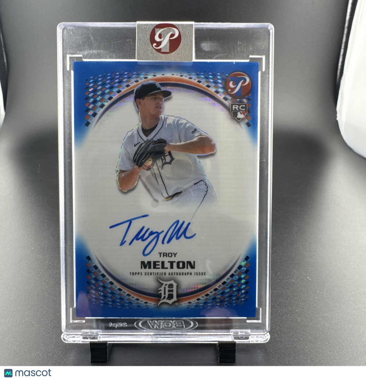 2026 Topps Pristine TROY MELTON RC Blue Auto #/75 Tigers