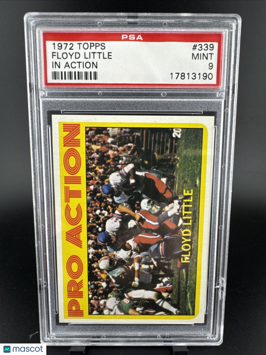 1972 Topps Floyd Little In Action #339 PSA 9