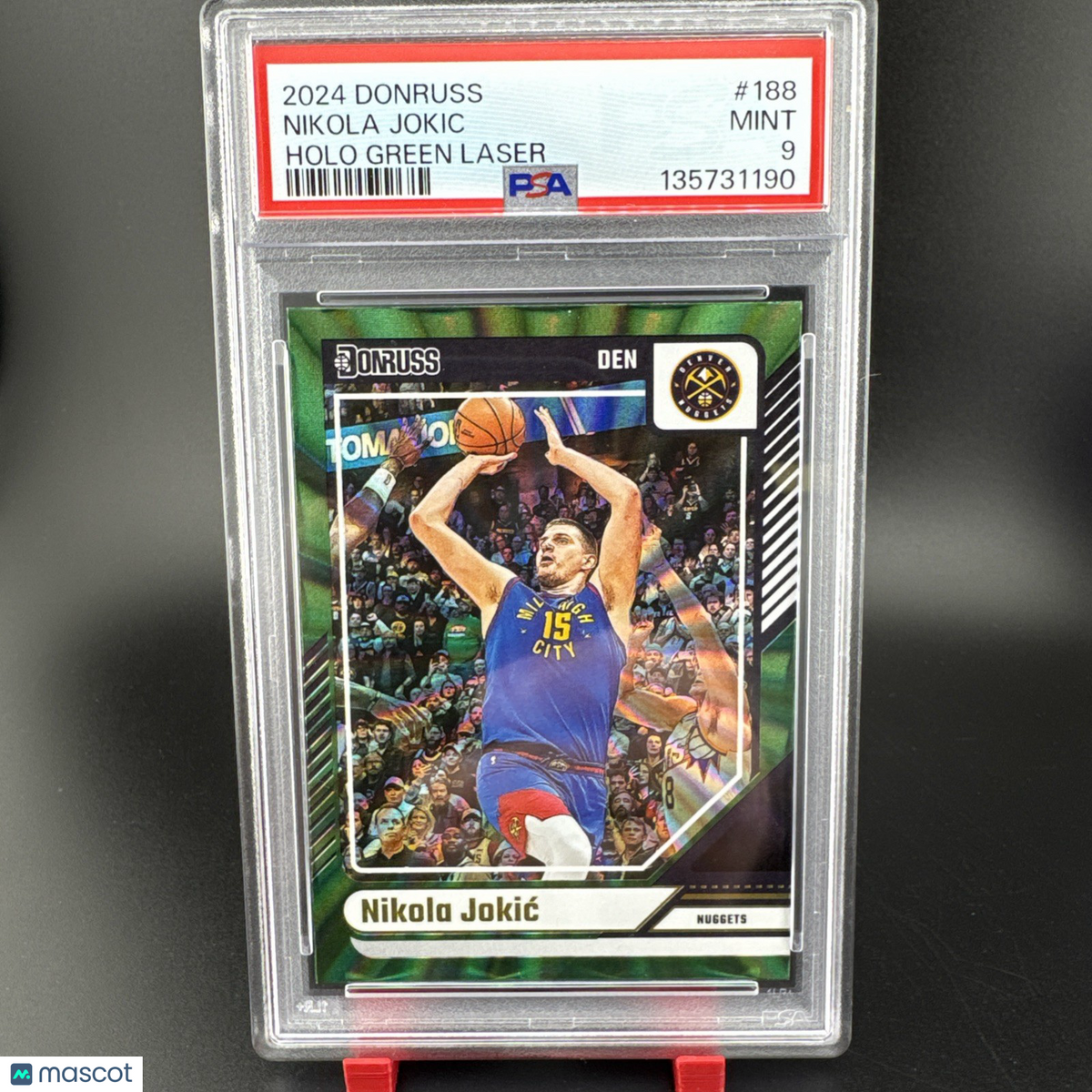 2024 Donruss Nikola Jokic Holo Green Laser #188 PSA 9