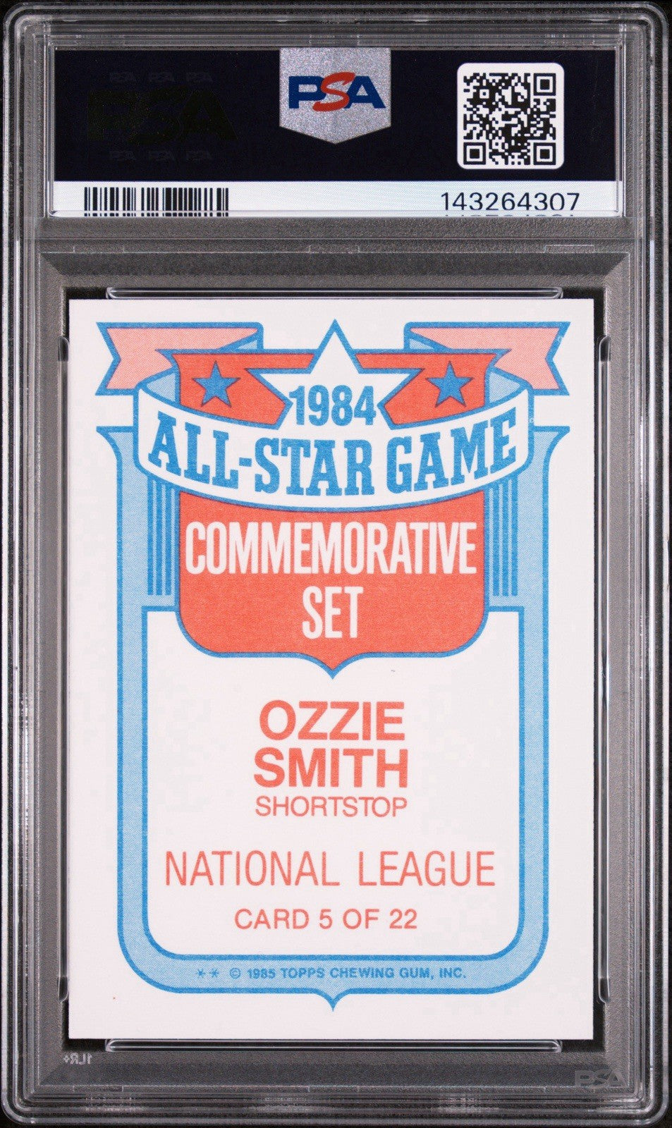 1985 Topps - Rack Pack Glossy All-Stars Ozzie Smith #5