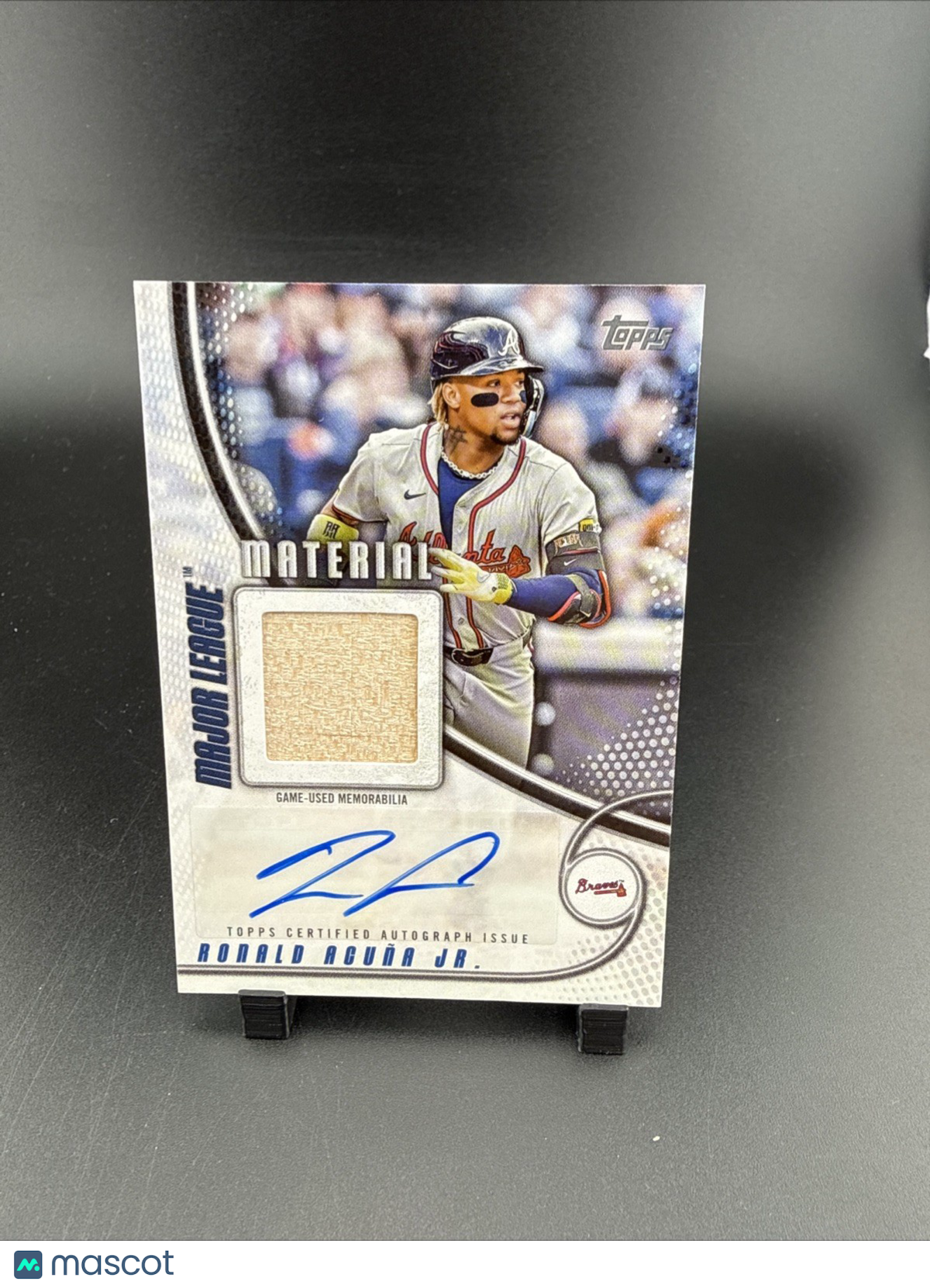 2025 Topps Series 1 RONALD ACUNA JR. Major League Material (Bat) Autograph /50