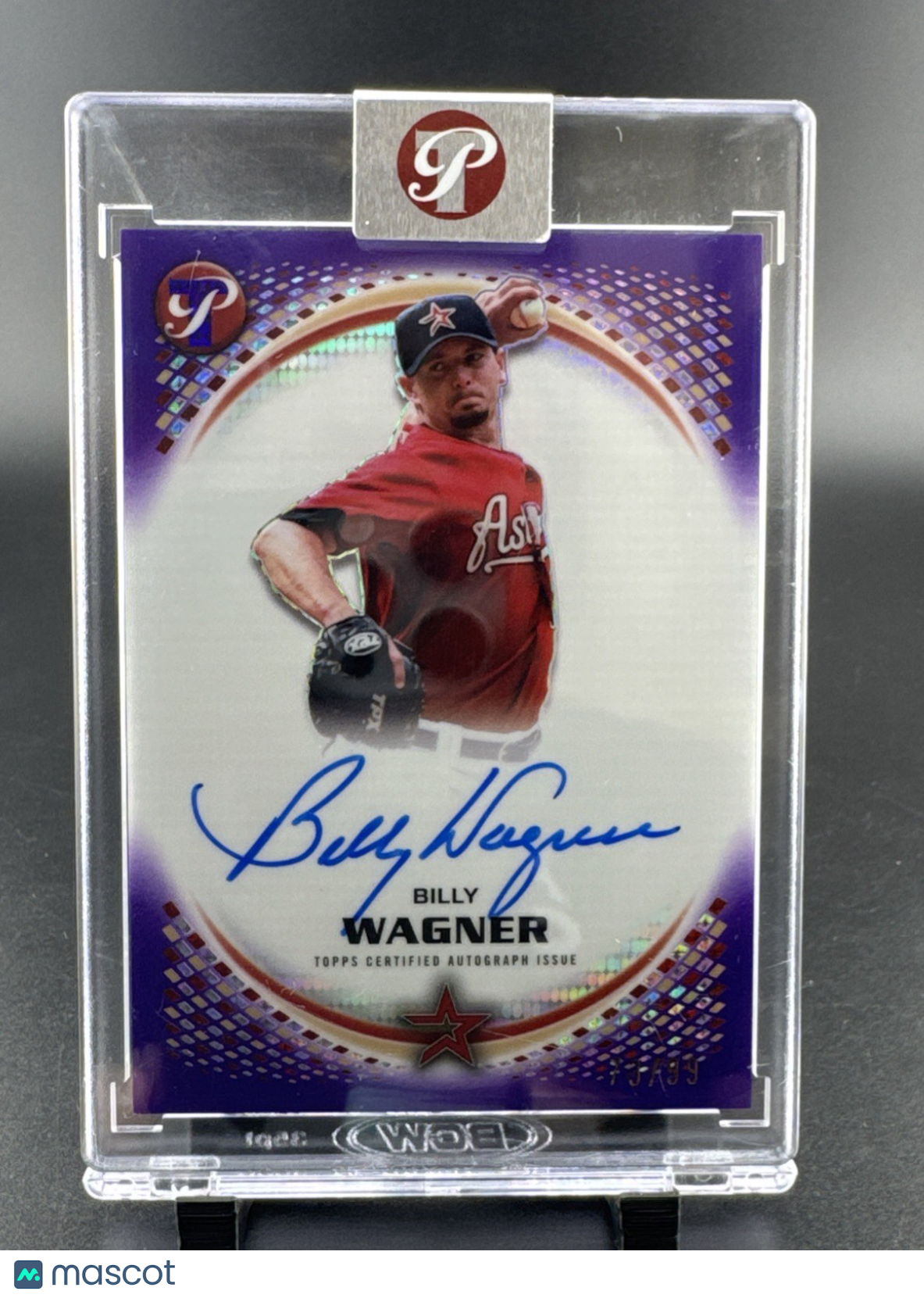 2026 Topps Pristine Billy Wagner Purple Auto /99 Houston Astros Encased