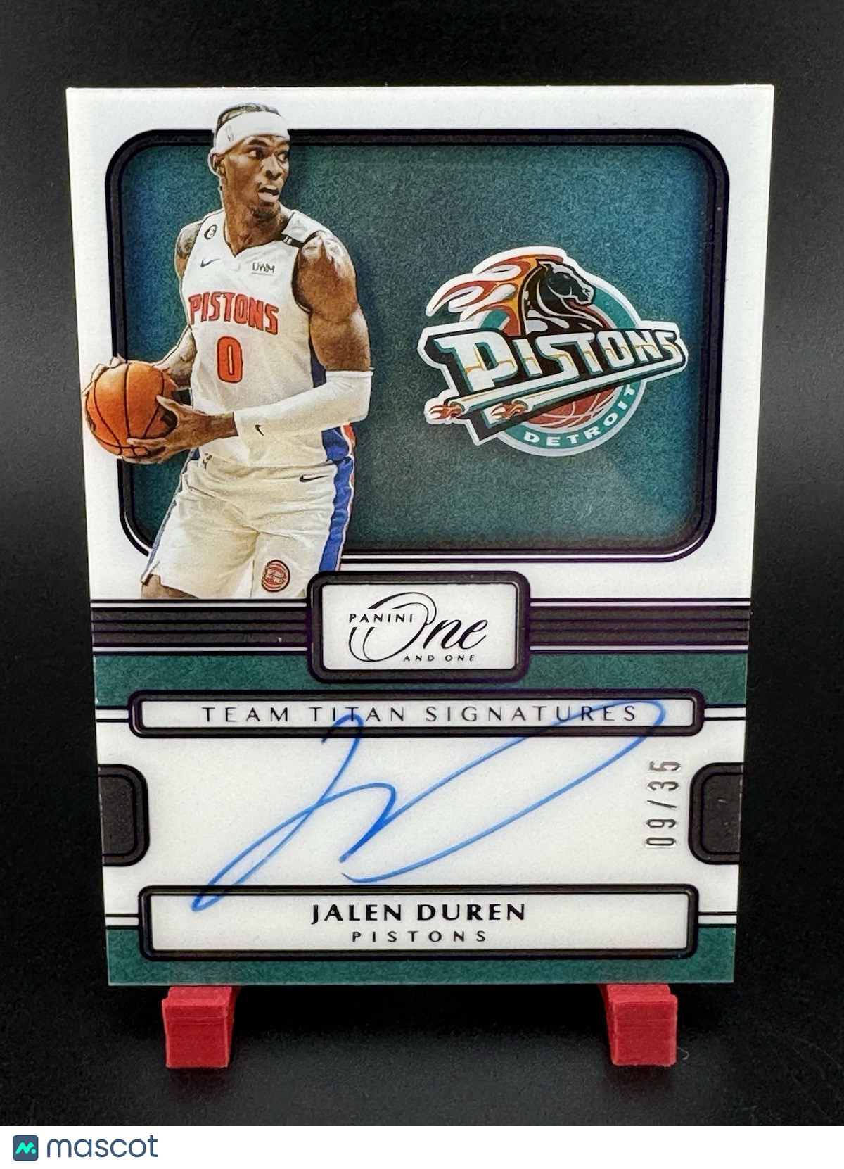 2022-23 Panini One And One Jalen Duren RC Rookie Team Titan Auto /35