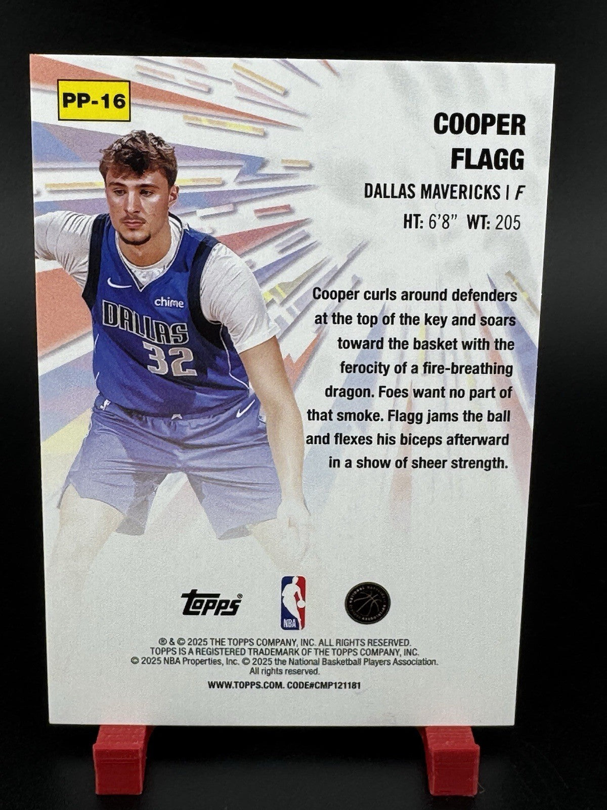 COOPER FLAGG RARE Rookie COLOR SPLASH INVESTMENT CARD ROTY | MAVERICKS RC