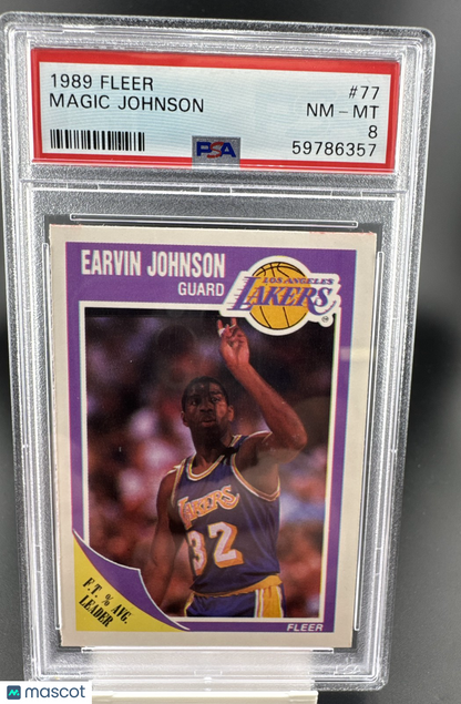 1989-90 Fleer - Magic Johnson #77 PSA 8