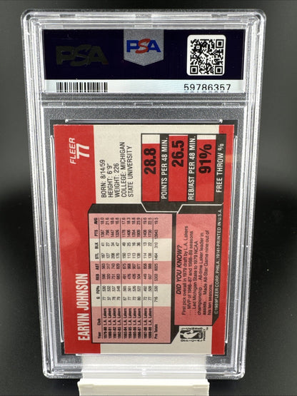 1989-90 Fleer - Magic Johnson #77 PSA 8
