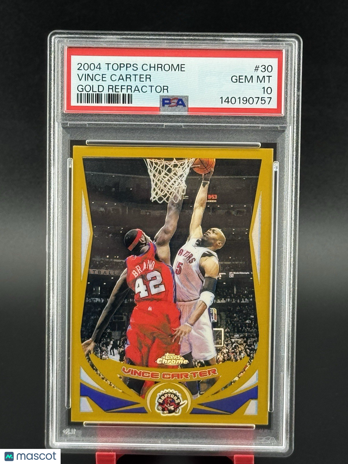 2004-05 Topps Chrome Basketball Vince Carter Gold Refractor /99 #30 PSA 10 Pop 4