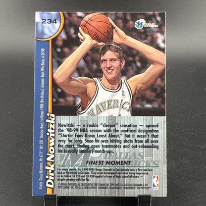 1998-99 Topps Finest - Dirk Nowitzki #234 (RC) With Protective Peel
