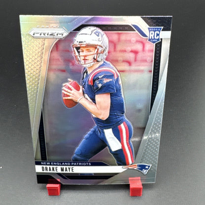 Drake Maye 2024 Panini Prizm RC No. 329 Silver Prizm Rookie Card