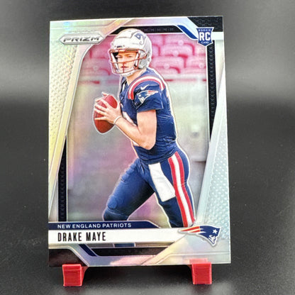Drake Maye 2024 Panini Prizm RC No. 329 Silver Prizm Rookie Card