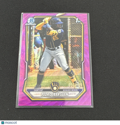 2026 Bowman 1st Pedro Ibarguen 89/199 Fuchsia Wave #BCP-140 BREWERS