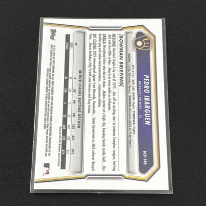 2026 Bowman 1st Pedro Ibarguen 89/199 Fuchsia Wave #BCP-140 BREWERS