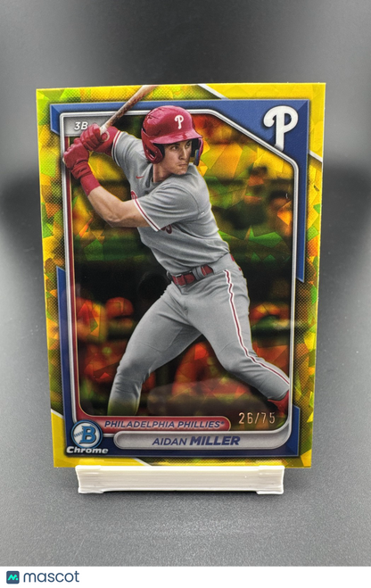 2024 Bowman Chrome Draft Sapphire Edition - Aidan Miller #BDC-115 Yellow /75