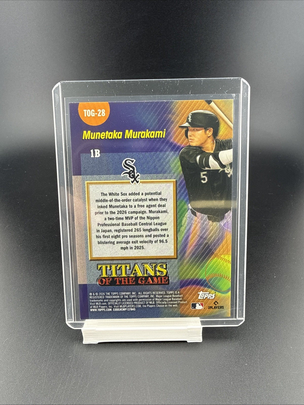 Munetaka Murakami White Sox Topps 2026 Series 2 ROOKIE INSERT