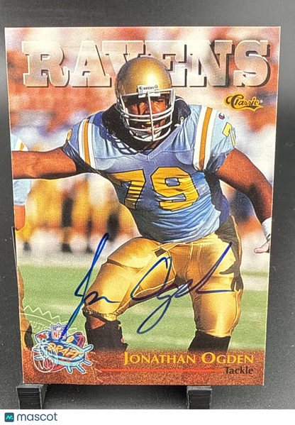 1996 Classic NFL Rookies - Jonathan Ogden #2 Autographs (AU, RC)