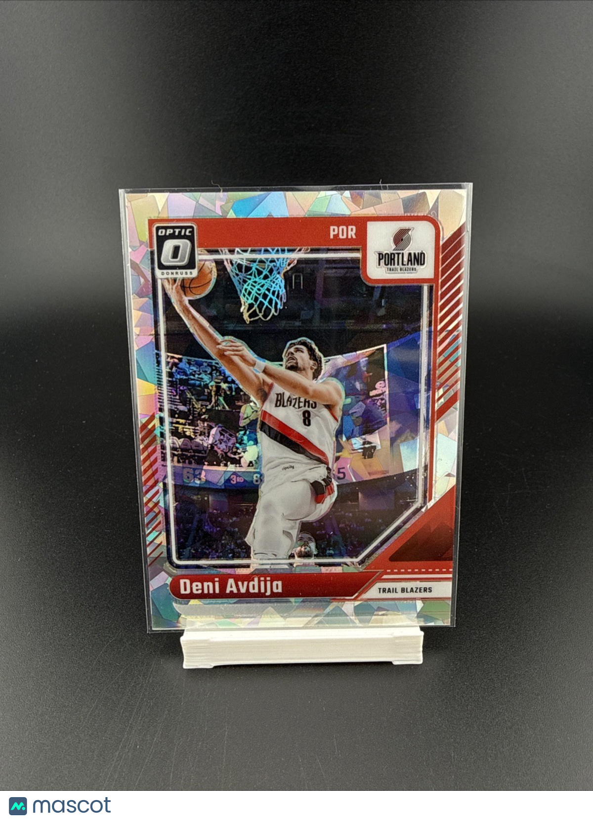 Deni Avdija 2024-25 Panini Donruss Optic Cracked Ice Prizm /25! Trail Blazers
