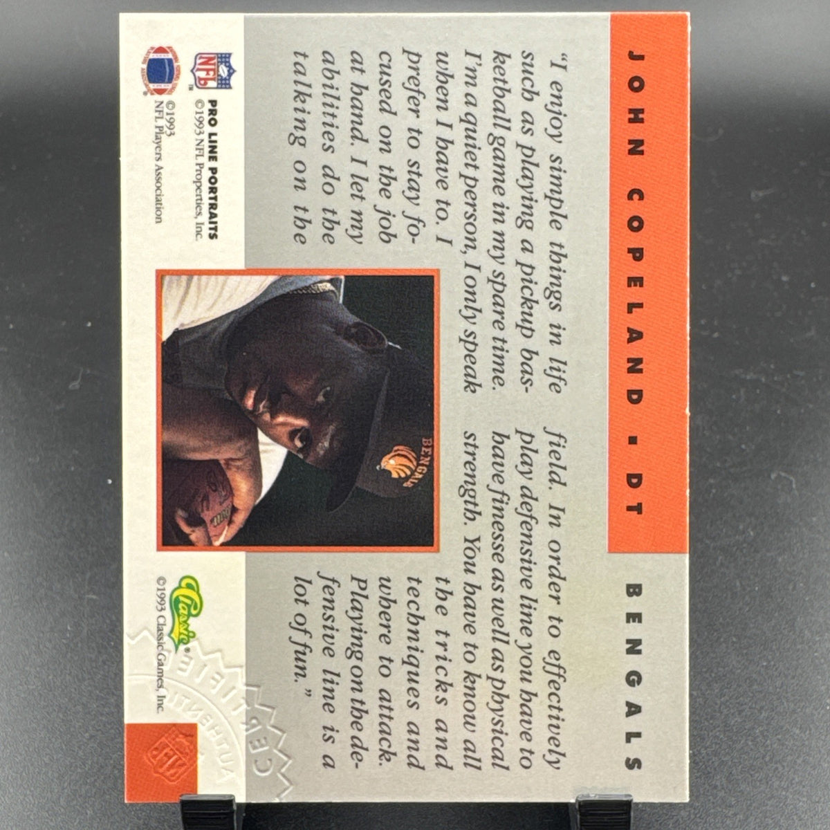 1993 Pro Line Portraits - John Copeland Autographs (AU, RC)