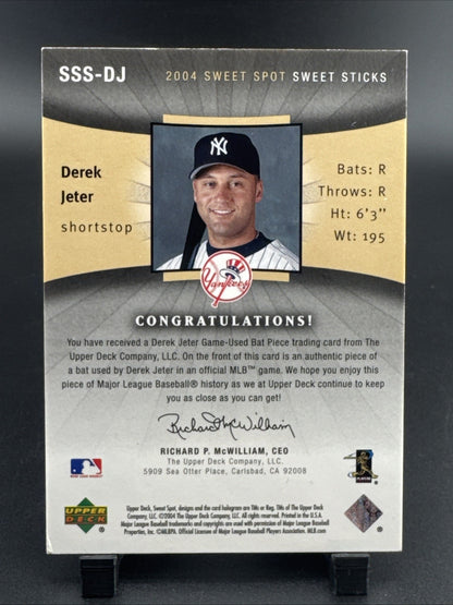 2004 Upper Deck Sweet Spot - Sweet Sticks Derek Jeter #SSS-DJ /199 (MEM)