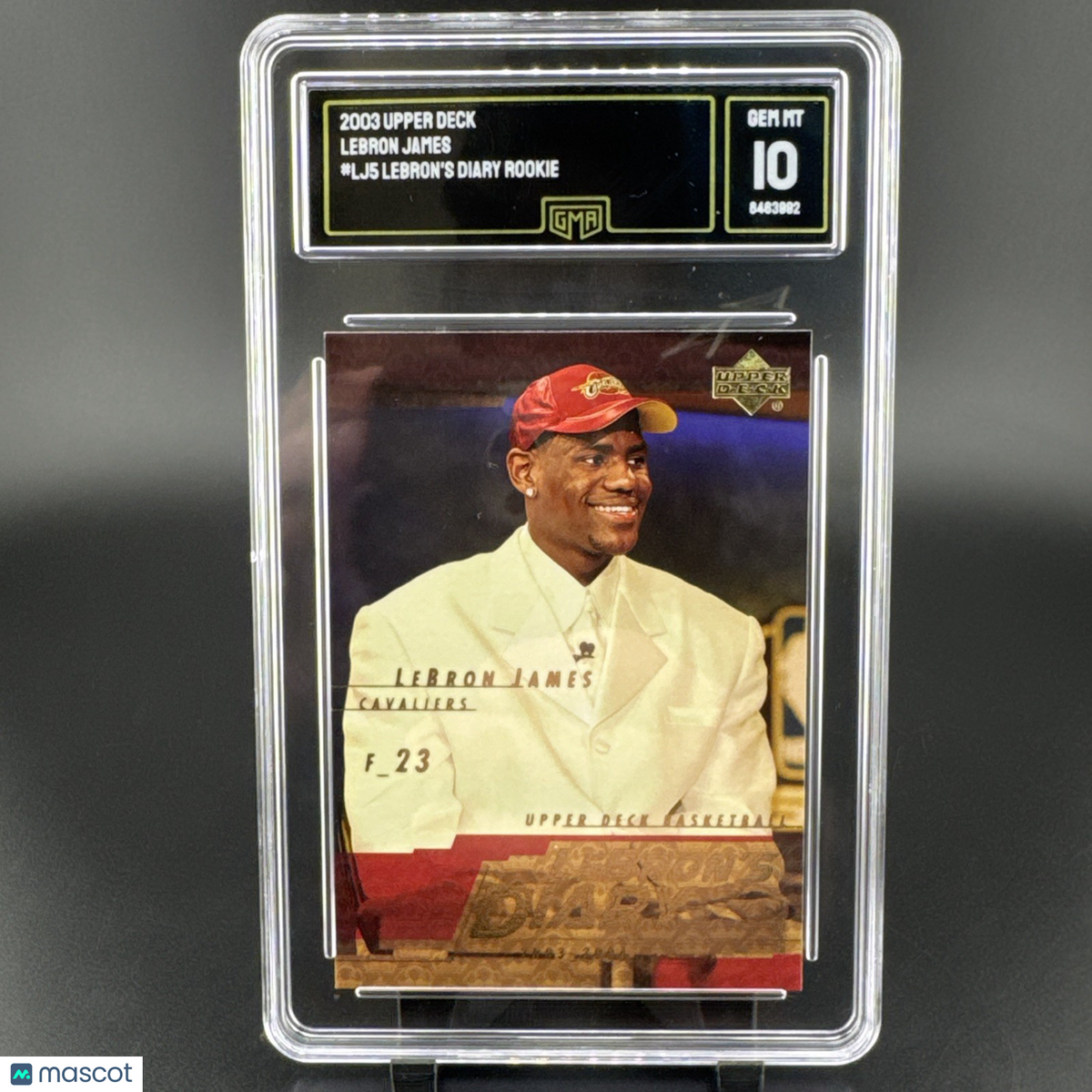 2003-04 Upper Deck Lebron's Diary LeBron James #LJ5 (RC) GMA 10