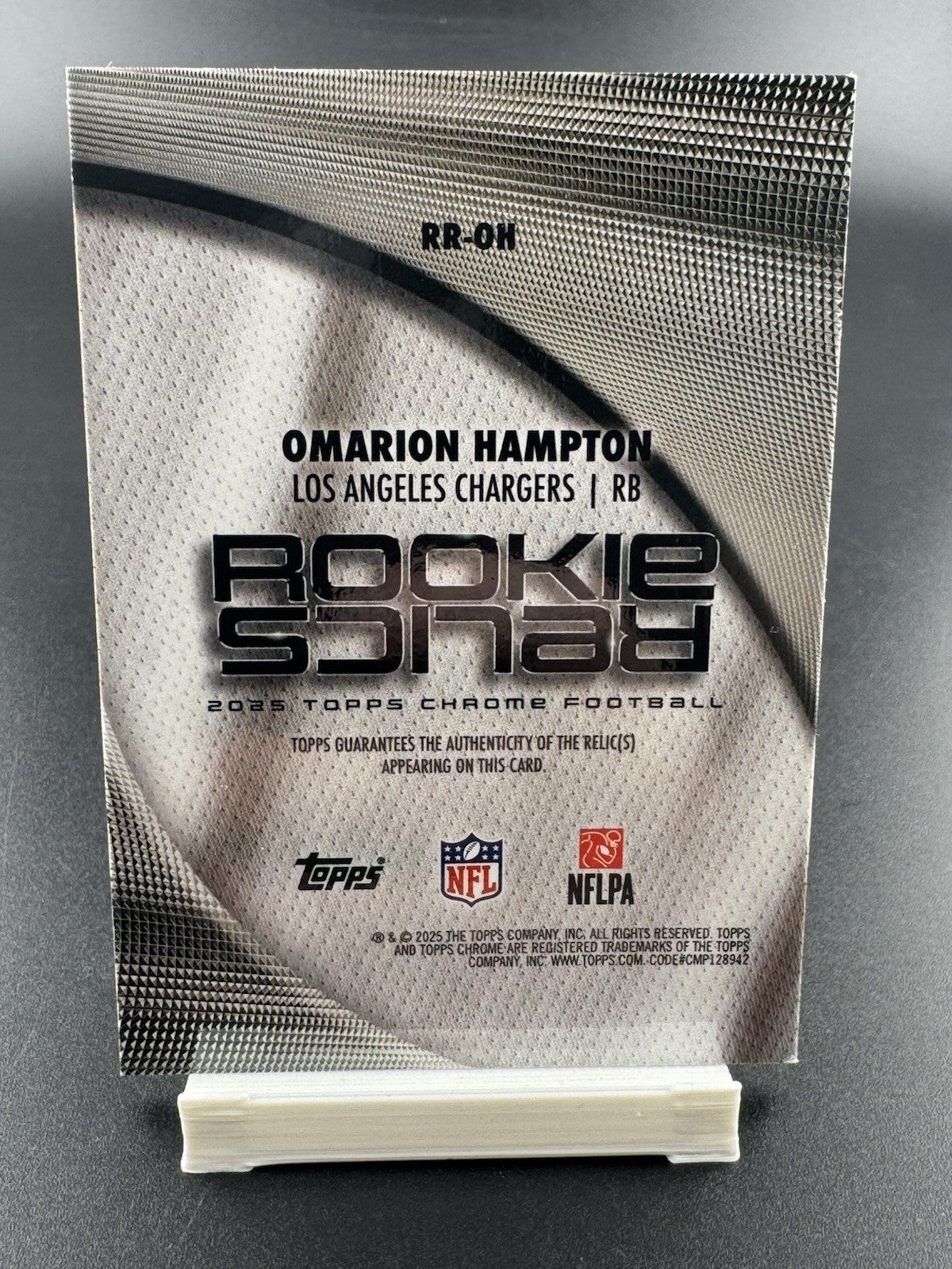 NEW!! 2025 Topps Chrome Football Omarion Hampton Rookie Relics GOLD/50