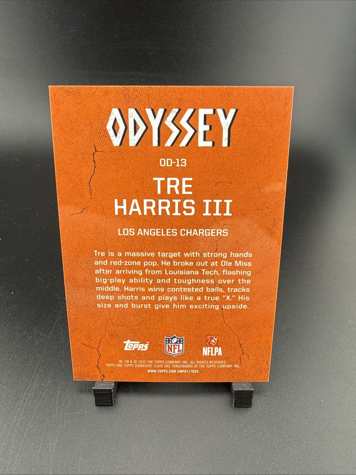 Topps Odyssey OD-13 Tre Harris III Rookie Insert RC Los Angeles Chargers NFL