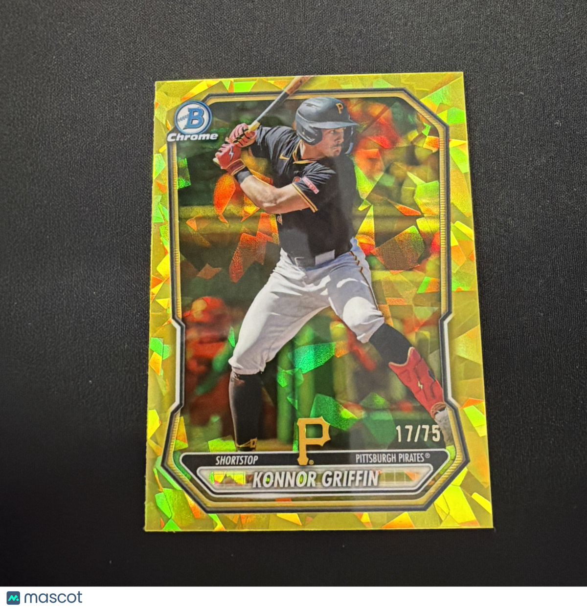 Bowman Chrome Konnor Griffin Pittsburgh Pirates Gold Sapphire /75 Serial #