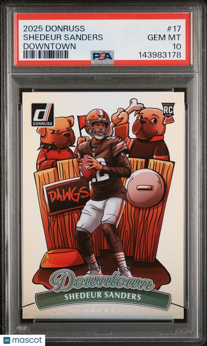 2025 Panini Donruss - Downtown! Shedeur Sanders #17 Oversized (RC)