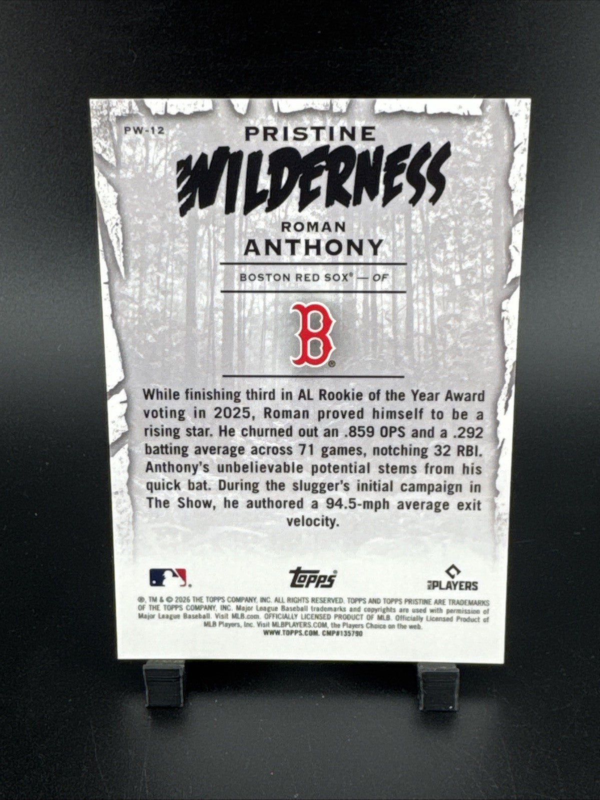 Rookie Topps Pristine #PW-13 Roman Anthony Pristine Wilderness /50