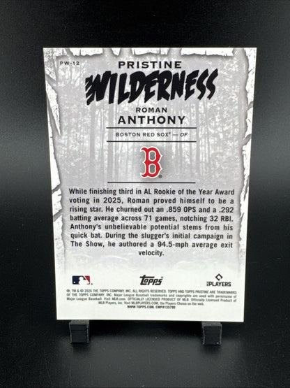 Rookie Topps Pristine #PW-13 Roman Anthony Pristine Wilderness /50