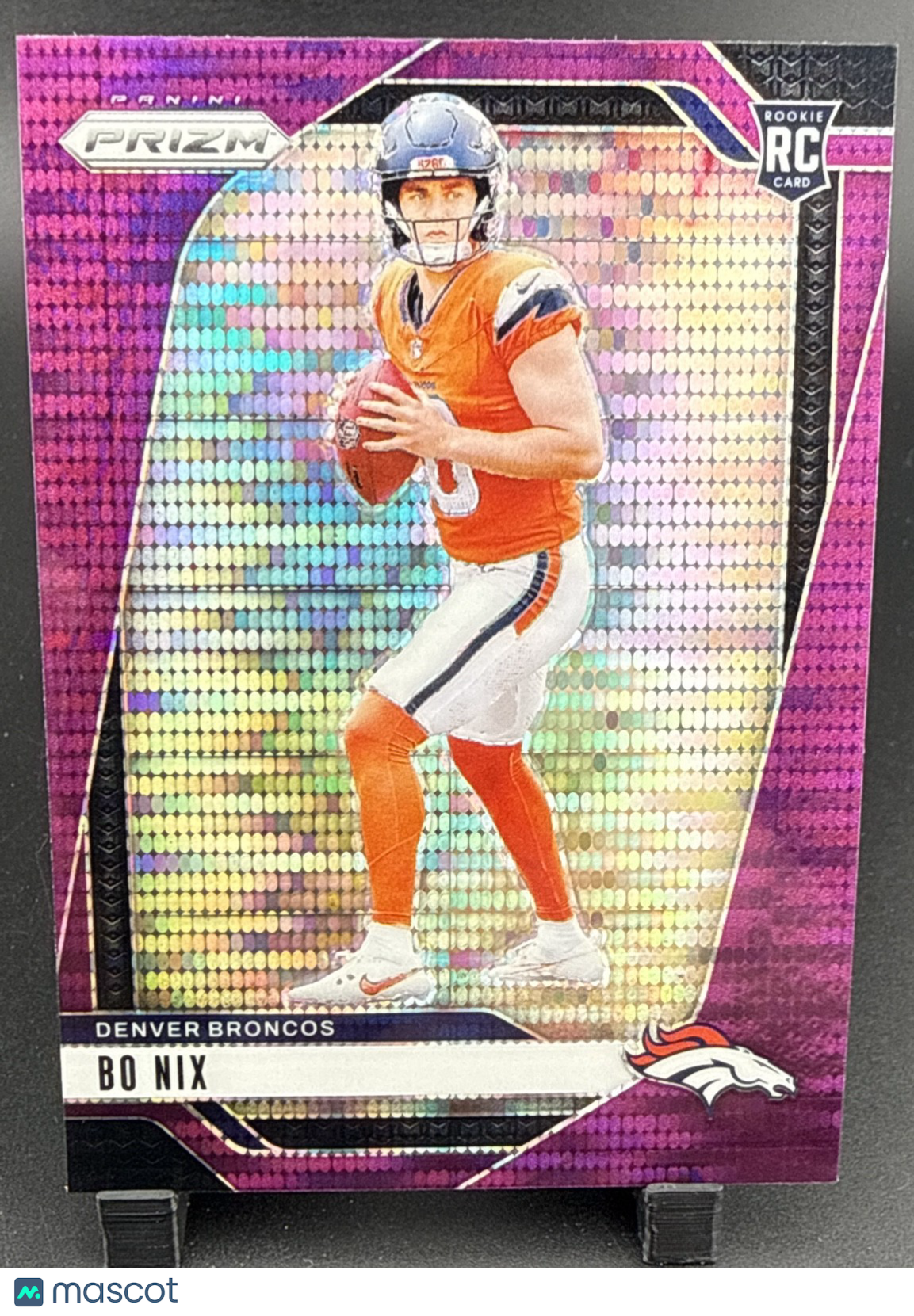 2024 Panini Prizm - Rookies Bo Nix #309 Purple Pulsar Prizm (RC)