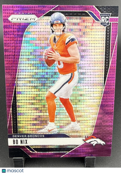 2024 Panini Prizm - Rookies Bo Nix #309 Purple Pulsar Prizm (RC)