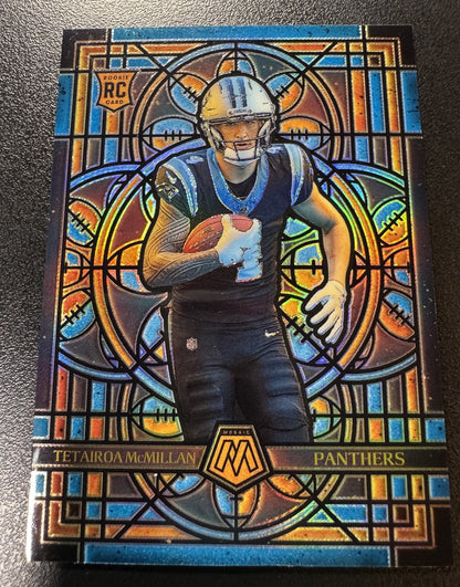 2025 Mosaic Tetairoa McMillan RC Stained Glass SSP Case Hit Prizm #3 Panthers