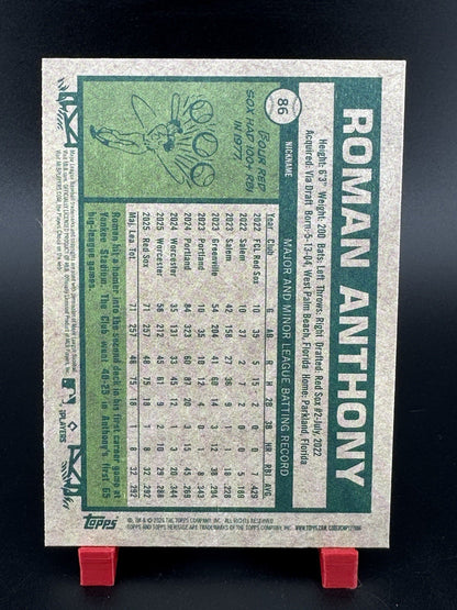 2026 Topps Heritage Roman Anthony RC Nickname Variation Roman Empire SSP Boston