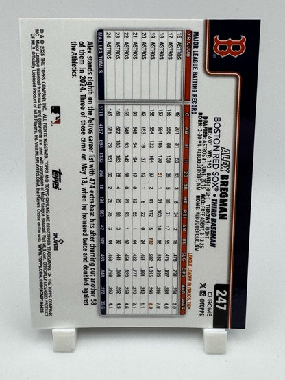 2025 Topps Chrome Alex Bregman Black #5/10 Red Sox