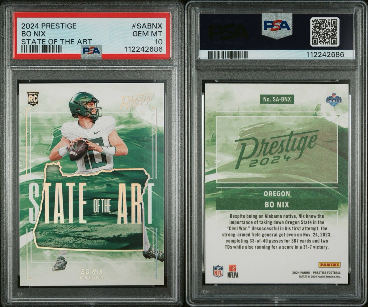 2024 Panini Prestige - State of the Art Bo Nix #SA-BNX (RC)