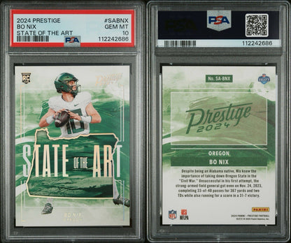 2024 Panini Prestige - State of the Art Bo Nix #SA-BNX (RC)