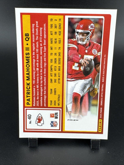 2025 Panini Donruss Optic - Patrick Mahomes II #40 One Hundred Prizm