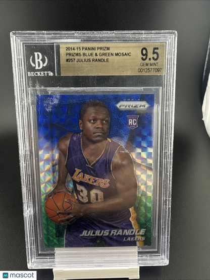 Julius randle 2014 Panini Prizm Blue &Green Mosaic prizm #257 PSA 10 Rookie Card