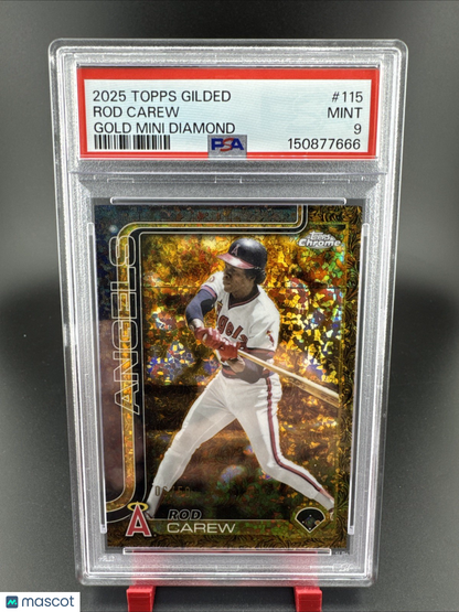 2025 Topps Gilded Rod Carew Gold Mini Diamond #115 PSA 9
