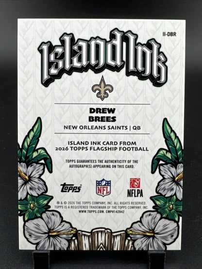 2026 Topps Flagship #II-DBR Drew Brees Island Ink